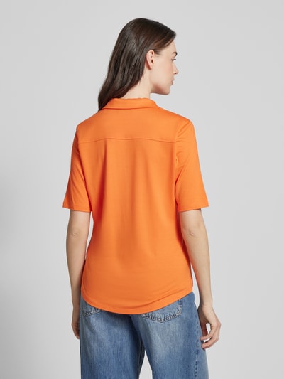 Marc O'Polo T-Shirt mit durchgehender Knopfleiste Orange 5