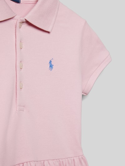 Polo Ralph Lauren Kids Sukienka mini z wyhaftowanym logo Jasnoróżowy 2