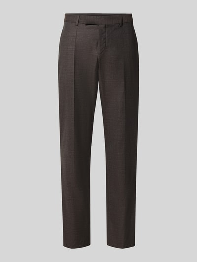 BOSS Spodnie garniturowe o kroju slim fit z mieszanka żywej wełny model 'H-Genius-MM-264' Rdzawoczerwony 2