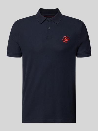 Tommy Hilfiger Regular Fit Poloshirt aus reiner Baumwolle Marine 2