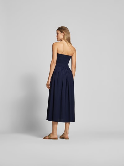 Juvia Midikleid mit Smok-Detail Dunkelblau 5