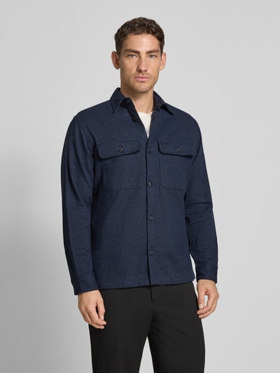 Jack & Jones Premium Regular Fit Freizeithemd mit Kentkragen Modell 'RAYLE' Marine 4