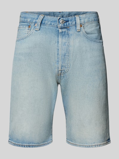 Produktfoto, Bermudas im 5-Pocket-Design Modell '501®' von Levi's®, Herren, Baumwoll-Mix mit Stretch-Anteil, gerader Schnitt, Knopf- und Reißverschluss, hellblau mit dezenter Waschung