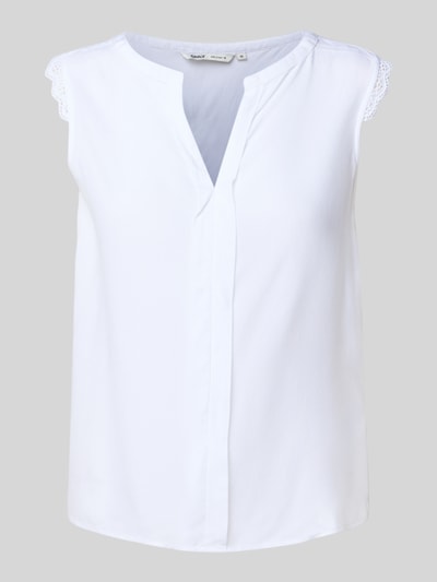 Only Top bluzkowy o kroju regular fit z czystej wiskozy model ‘KIMMI’ Biały 2