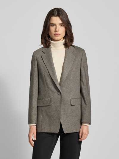Drykorn Relaxed Fit Blazer aus Woll-Mix Modell 'GLENDALE' Hellbraun Melange 4