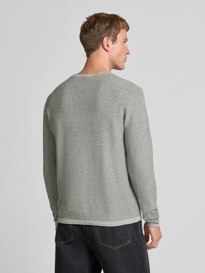 Only & Sons Regular fit gebreide pullover van puur katoen, model 'ERIC' Lichtgrijs gemêleerd - 5