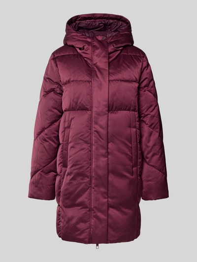 BOSS Regular fit gewatteerde lange jas van waterafstotend materiaal, model 'PETRANO' Bordeaux - 2