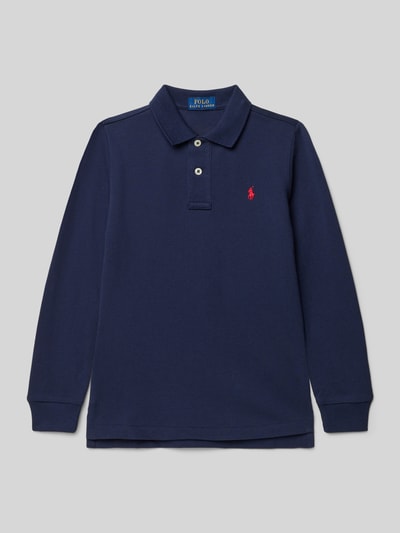 Polo Ralph Lauren Kids Regular fit poloshirt met labelstitching Blauw - 1