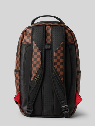 Sprayground Rucksack mit Schulterriemen Modell 'SAWTOOTH SHARKS IN PARIS' Dunkelbraun 4