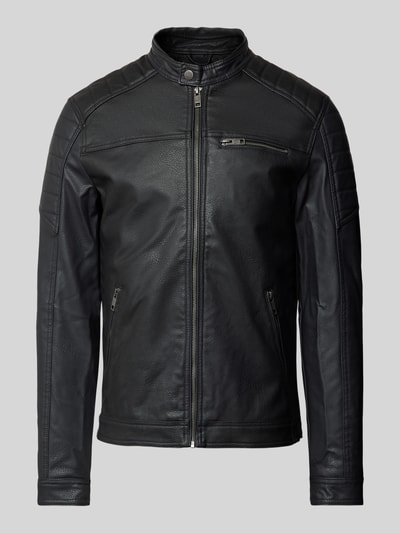 Jack & Jones Jacke in Leder-Optik Modell 'JEROCKY' Black 2