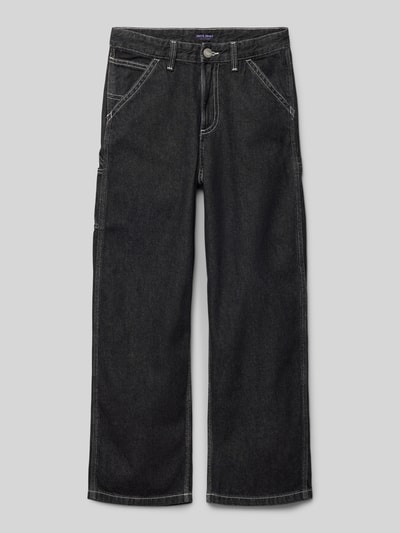 Jack & Jones Straight Leg Jeans mit Label-Patch Modell 'ALEX CARPENTER' Black 1