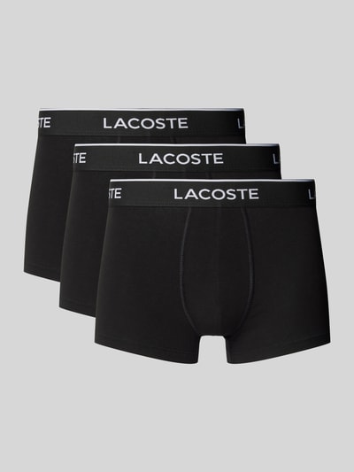 Lacoste Trunks aus Viskose mit Label-Bund im 3er-Pack Black 1