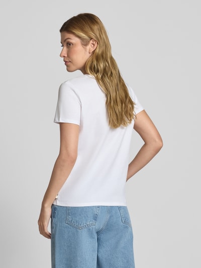 Tom Tailor Denim Regular Fit T-Shirt aus reiner Baumwolle Weiss 5