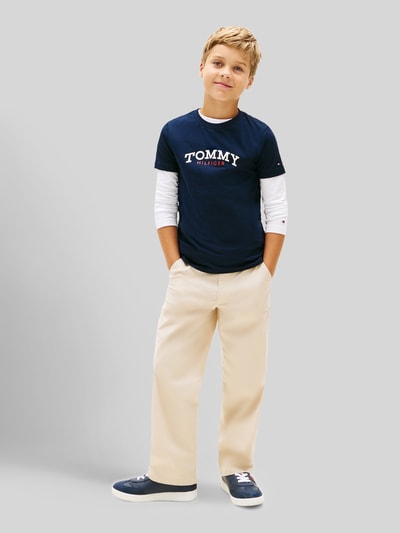 Tommy Hilfiger Teens Regular Fit T-Shirt aus reiner Baumwolle Marine 1
