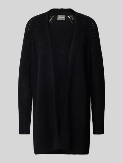 MOS MOSH Longcardigan mit gerippten Abschlüssen Modell 'THORA' Black 2