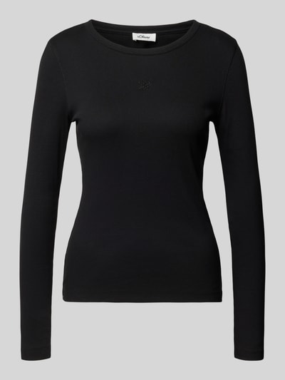 s.Oliver RED LABEL Slim fit shirt met lange mouwen in riblook  - 2