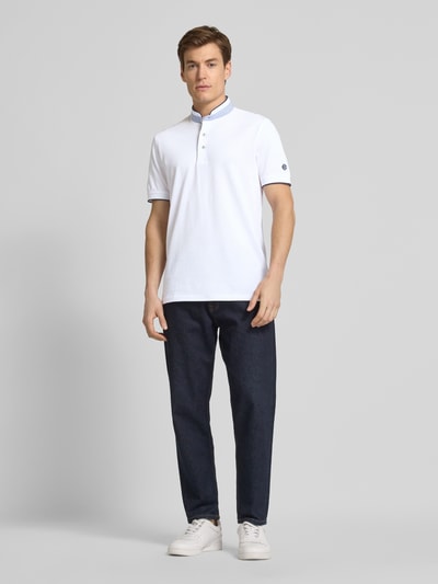 Christian Berg Men Regular Fit Poloshirt mit Stehkragen Weiss 1