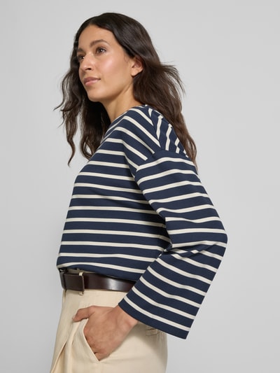 Weekend Max Mara Bluza o kroju relaxed fit z czystej bawełny model ‘CAMPALE’ Granatowy 3