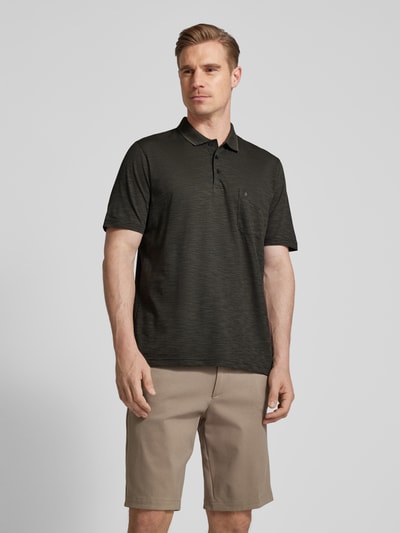 RAGMAN Poloshirt met streepmotief en borstzak Grafiet - 4