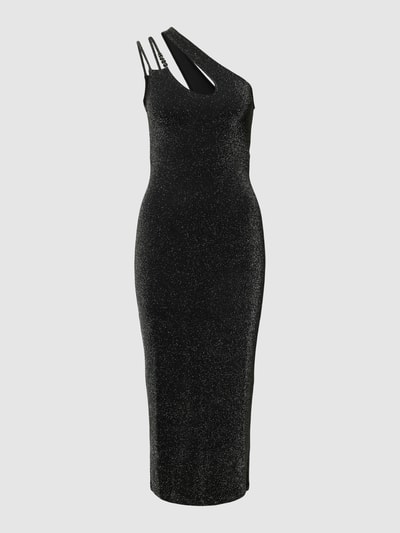 HUGO Knielanges Kleid mit Glitter-Optik Modell 'Nathene' Black 2