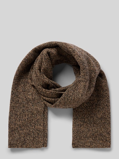 Christian Berg Woman Grobstrick-Schal aus Wolle Mittelbraun 1