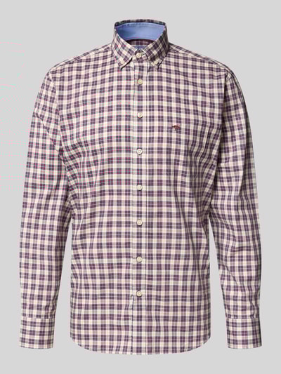 Fynch-Hatton Freizeithemd mit Knopfleiste Bordeaux 2