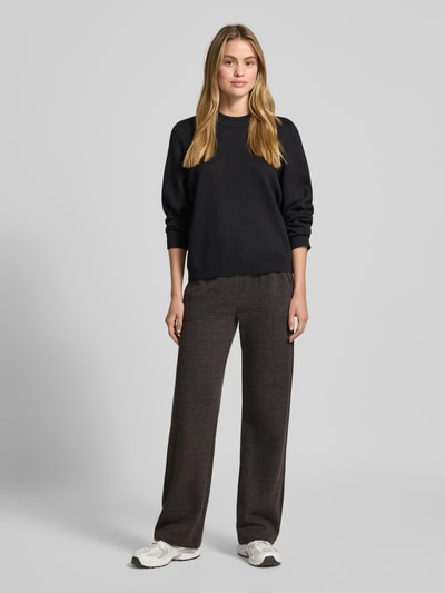 Jake*s Casual Flared Sweathose mit Tunnelzug Schoko Melange 1