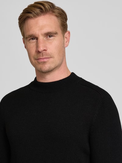 JOOP! Collection Gebreide pullover met kasjmier en ronde hals Zwart - 3