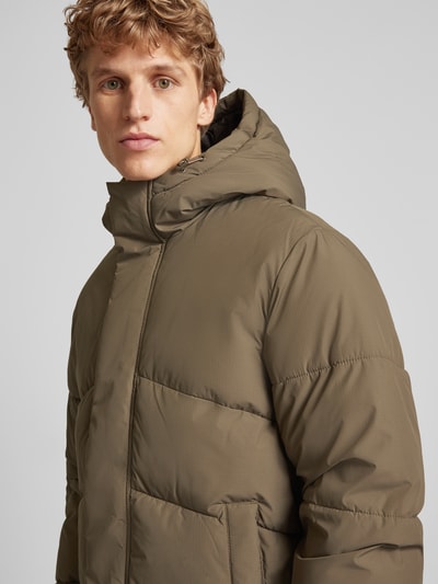 Jack & Jones Steppjacke mit Stehkragen Modell 'WORLD' Taupe 3