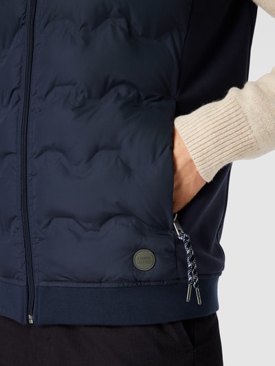 Fynch-Hatton Bodywarmer met opstaande kraag Marineblauw gemêleerd - 3