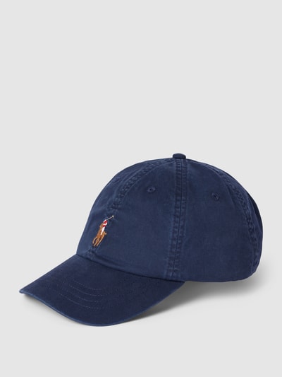 Polo Ralph Lauren Baseballpet in kaki met labelstitching Donkerblauw - 1