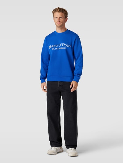 Marc O'Polo Sweatshirt mit Label-Stitching Royal 1