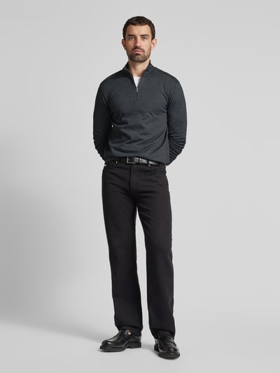 SELECTED HOMME Strickpullover mit Stehkragen Anthrazit Melange 1