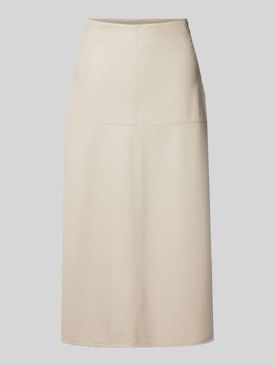 MaxMara Leisure Midirok in leerlook, model 'SCILLI' Beige - 2