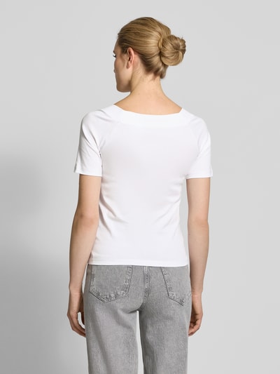 Marc Cain T-Shirt mit Karree-Ausschnitt Weiss 5