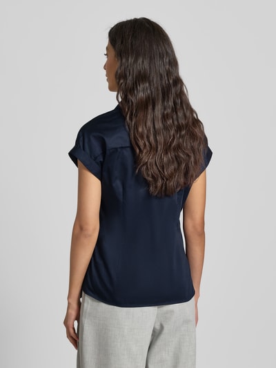 Milano Italy Relaxed Fit Bluse mit Knotendetail Marine 5