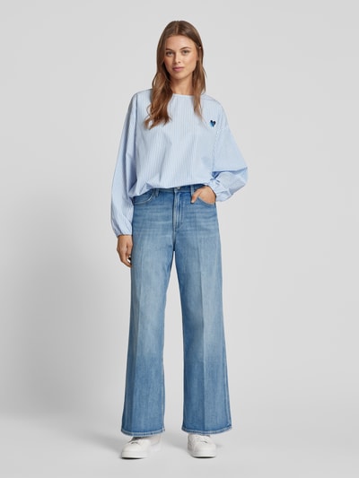 s.Oliver RED LABEL Regular Fit Wide Leg Jeans aus Baumwoll-Mix Modell 'SURI' Jeansblau 1