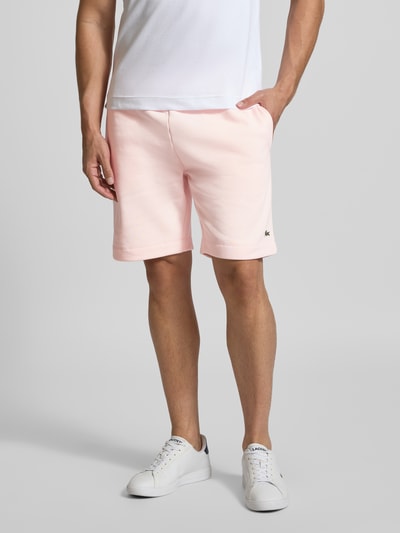 Lacoste Regular Fit Sweatshorts aus Baumwoll-Mix Rosa 4