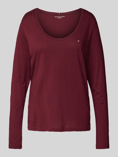 TOMMY HILFIGER Longsleeve mit Logo-Print Bordeaux 1