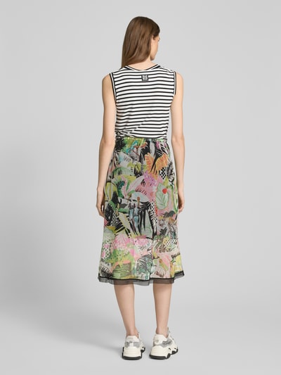 Marc Cain Midi-jurk in laagjeslook Zwart - 5