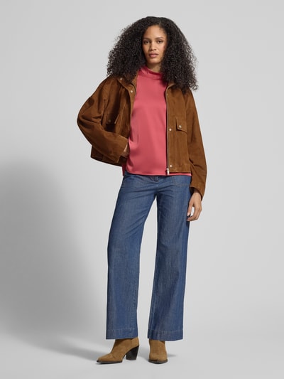 Jake*s Collection Kurtka o kroju regular fit ze stójką Orzechowy 1