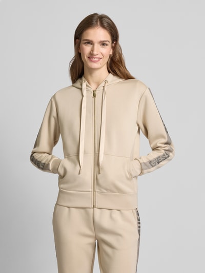 Guess Sweatjacke mit Tunnelzug Ecru 4