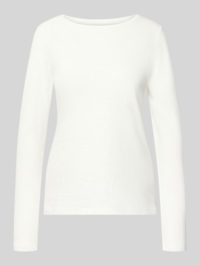 Produktfoto, Regular Fit Langarmshirt aus Bio-Baumwoll-Mix von Tom Tailor, melanż, dekolt w łódkę, krój regular fit, mieszanka bawełny ekologicznej
