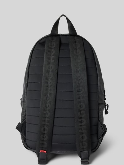 HUGO Rucksack mit Label-Patch Modell 'Malick' Black 4