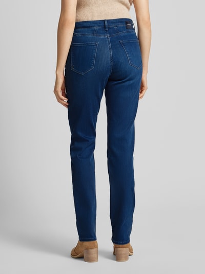 Brax Slim fit jeans met riemlussen, model 'Style.Carola Thermo' Donkerblauw - 5