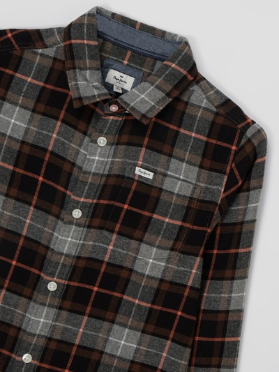 Pepe Jeans Flanellhemd aus Baumwolle Modell 'Kaine' Mittelgrau Melange 2