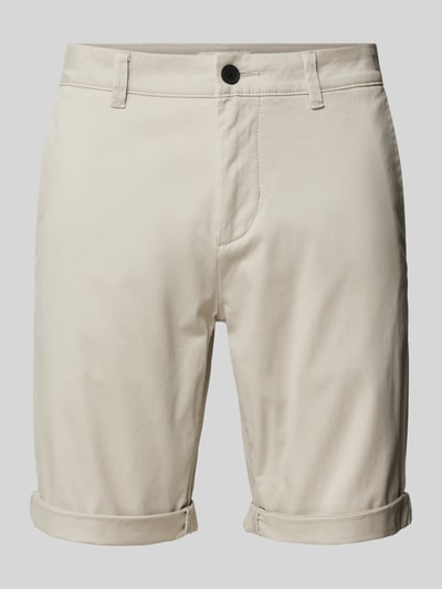 Tom Tailor Denim Slim Fit Chino-Shorts in unifarbenem Design Hellgrau 2
