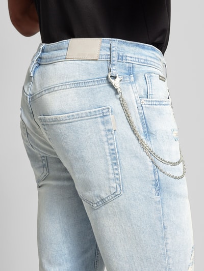 Antony Morato Tapered fit jeans in destroyed-look Jeansblauw - 3