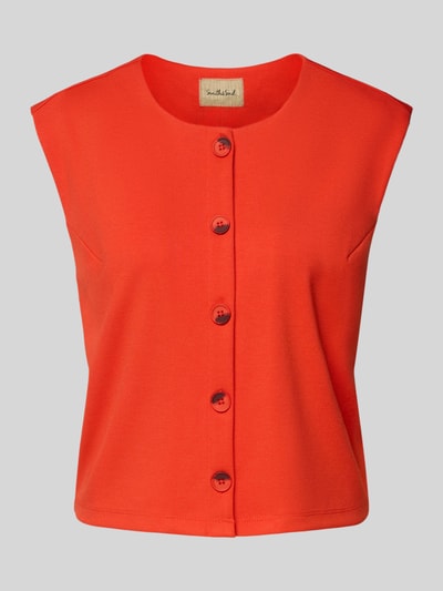 Smith and Soul Gilet met ronde hals en knoopsluiting Oranje - 2