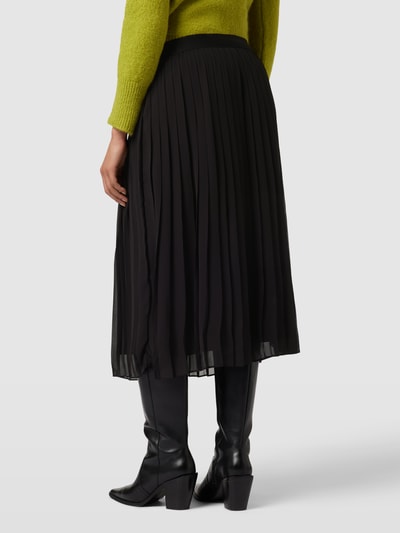 ICHI Midirok met plissévouwen, model 'Nally' Zwart - 5